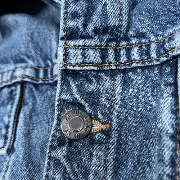 Helmut Lang Men’s MR 87 Large Distressed Grunge Denim Jacket Designer USA Made - Picture 10 of 14